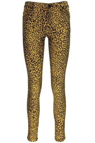 Pantaloni, Guess, Multicolor, animal print, Negru/Galben
